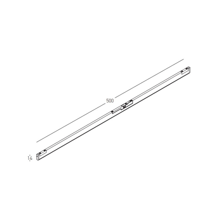 Proiector LINIAR LED pentru sina magnetica 5mm Minima - 8W, 3000K, Alb - Img 2