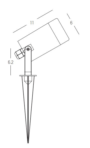 Proiector Nardo 1xGU10 LED - Negru - Img 3