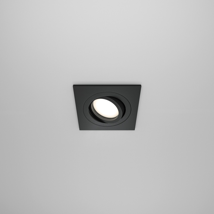 Spot incastrat Atom - L 9.2 x l 9.2 cm, Negru, GU10 - Img 2