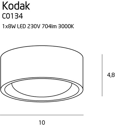 Spot Kodak I IP44 alb - Img 2