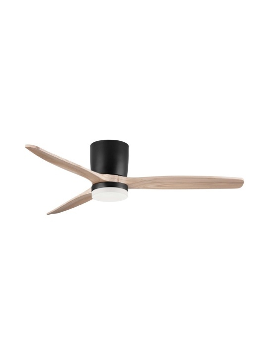 Ventilator Aloa Negru / Natural / Lemn Ø132 x H 27,5 cm - Img 2