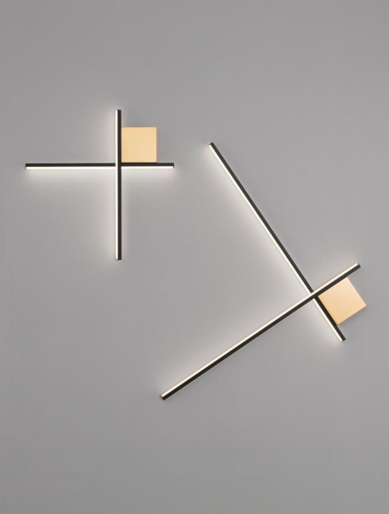 Aplica perete decorativa Cross Negru / Auriu periat 50 x 4 x 50 cm - Img 2
