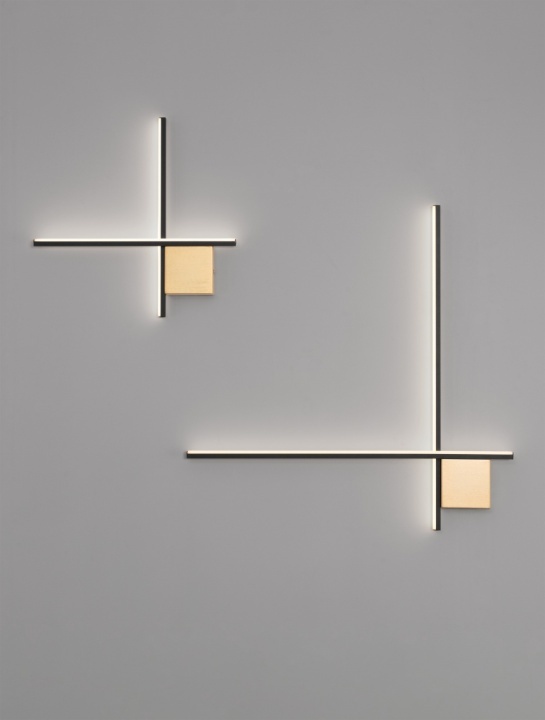 Aplica perete decorativa Cross Negru / Auriu periat 50 x 4 x 50 cm - Img 3
