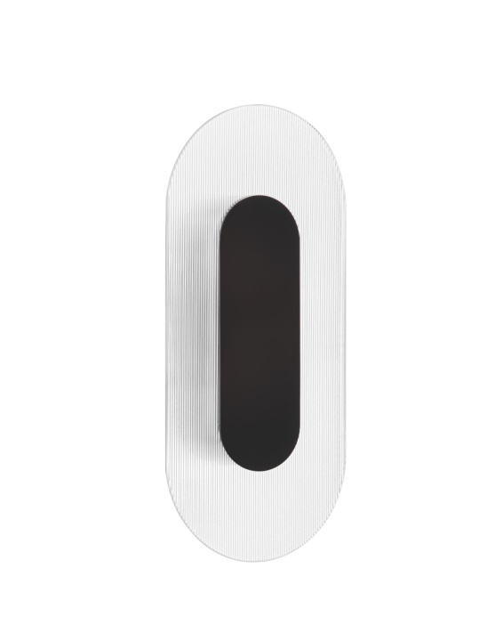Aplica perete decorativa Vetrio Negru / Transparent 14 x 6 x 30 cm - Img 2