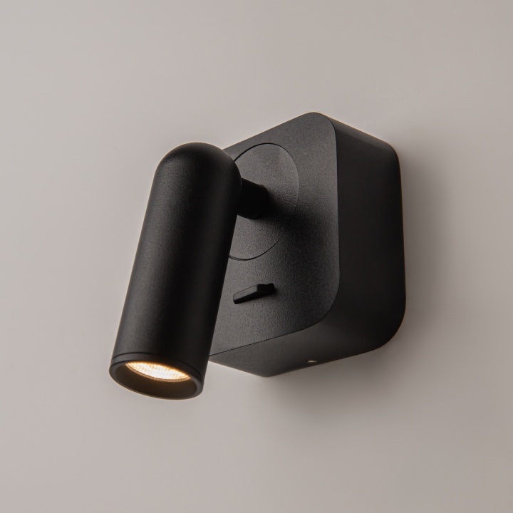 Aplica perete Mirax - H 8.5 cm, 3000K, Negru - Img 2