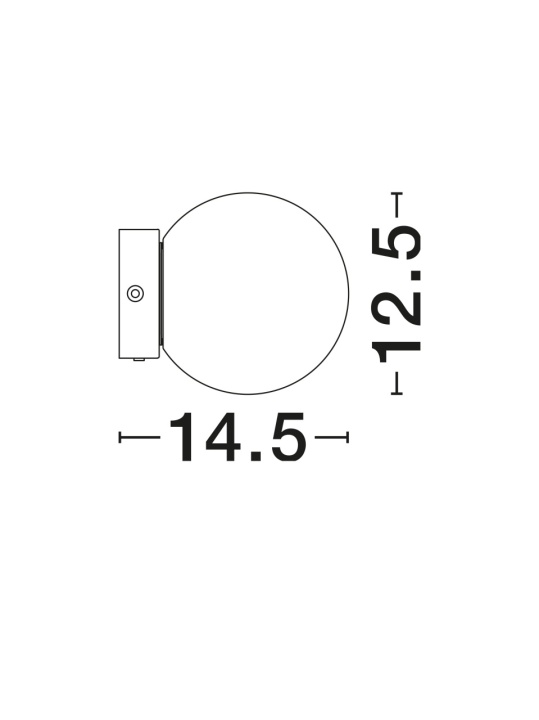 Aplica perete pentru pat Joline Opal / Negru Ø12,5 x H 14,5 cm - Img 5