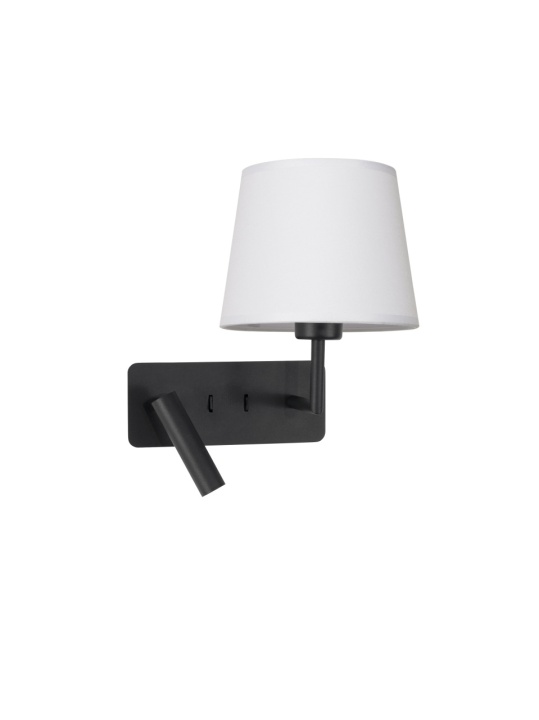 Aplica perete pentru pat Savona Alb / Negru 27,5 x 24 x 32 cm - Img 2