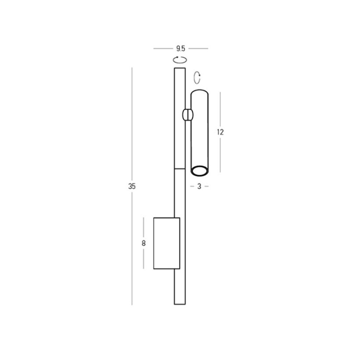 Aplică Senta 2631 LED 6W 3000K – alb texturat - Img 3