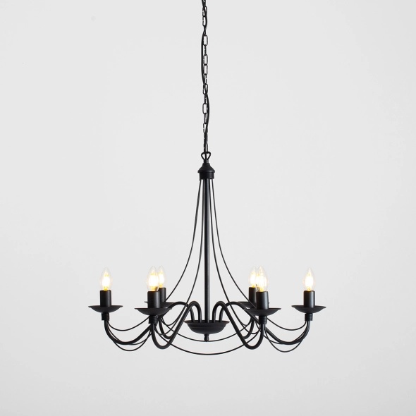 Candelabru Róża 65 cm 6xE14 - Negru - Img 4