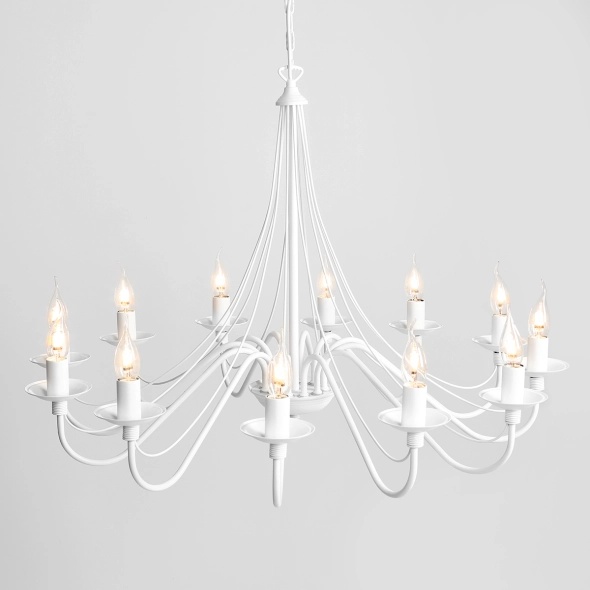 Candelabru Róża 85 cm 12xE14 - Alb - Img 6
