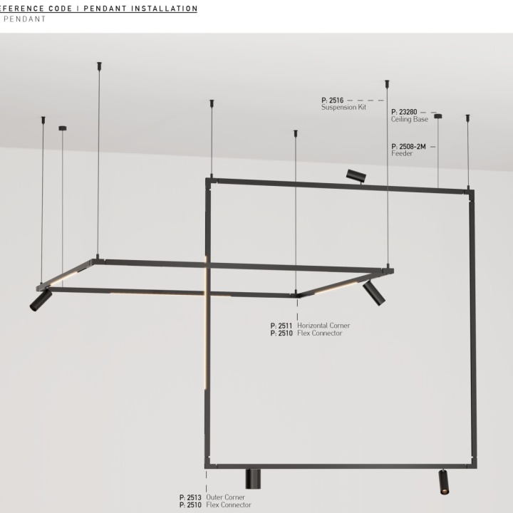 Conector colt pentru sina magnetica 5mm Minima - Negru mat - Img 3