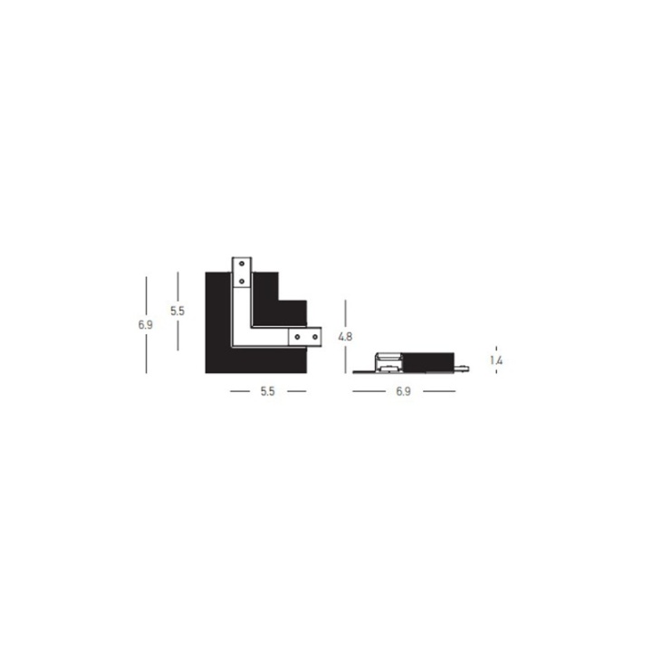 Conector colt trimless sina magnetica 15mm Ultra Slim Extra - Negru - Img 3