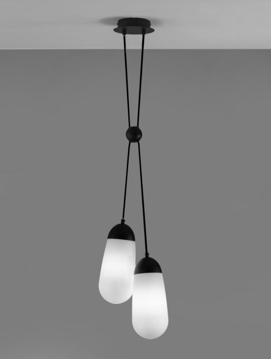 Corp de iluminat suspendat Blaky Opal / Negru 25 x 13 x 150 cm - Img 4