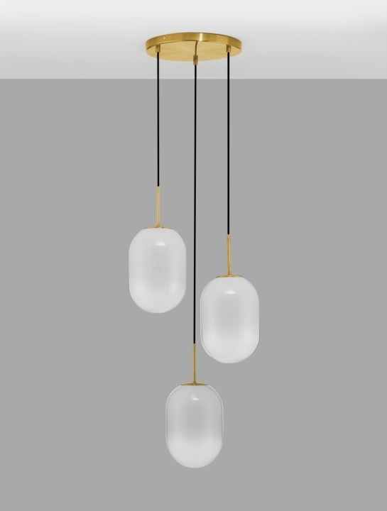 Corp de iluminat suspendat Chrysi Alb / Auriu Ø43 x H 120 cm - Img 3