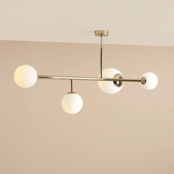 Corp de iluminat suspendat Dione 117 cm 3xE14 / E27 - Auriu - Img 3