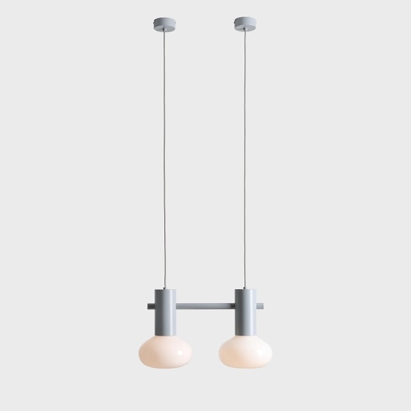 Corp de iluminat suspendat Flo 75 cm 3xE14 - Gri - Img 2