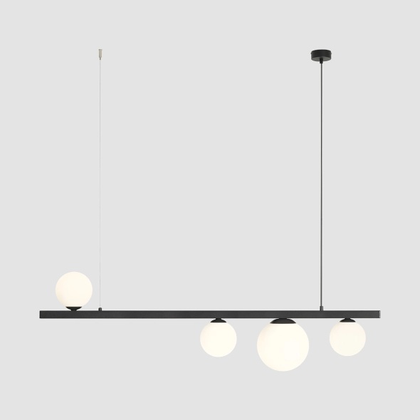 Corp de iluminat suspendat Garda 131 cm 3xE14 / E27 - Negru - Img 2