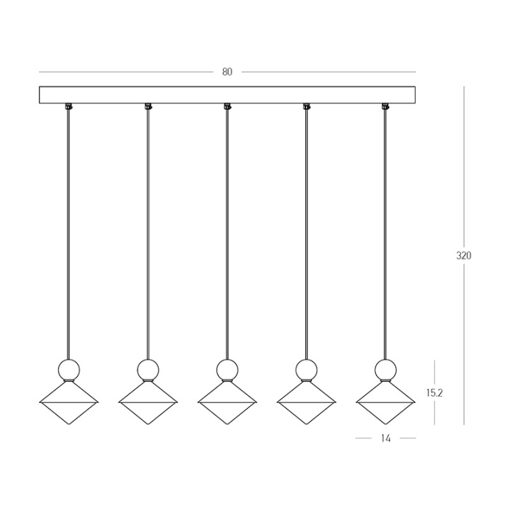 Corp de iluminat suspendat Murano Gioia LED 3000K - Gri, Alamă, Beige - Img 3