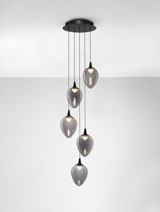 Corp de iluminat suspendat Nali Smokey / Negru Ø35 x H 200 cm - Img 4