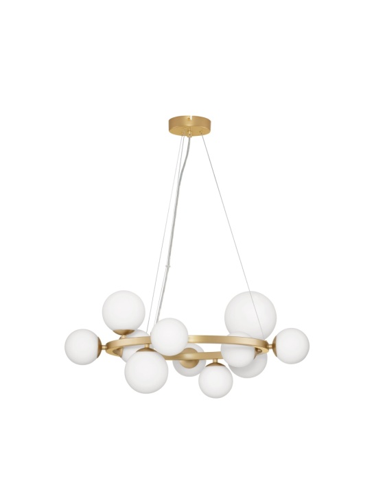 Corp de iluminat suspendat Odillia Opal / Gold Matt Ø65 x H 120 cm - Img 2