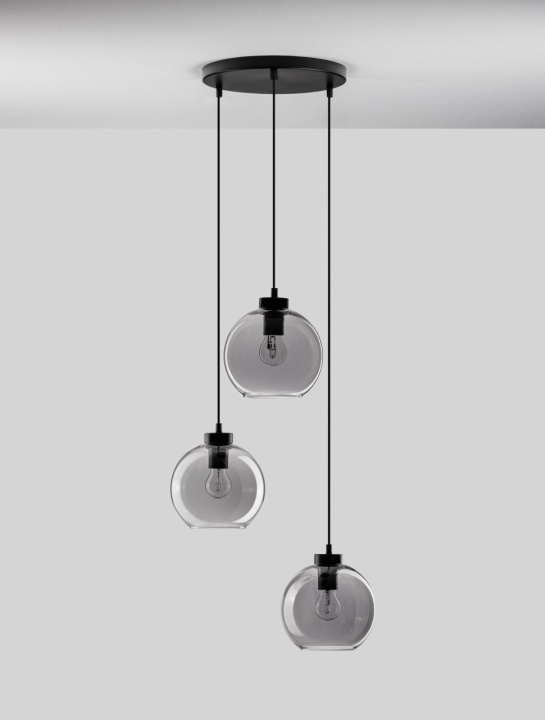 Corp de iluminat suspendat Palmer Smokey / Negru Ø30 x H 145 cm - Img 3