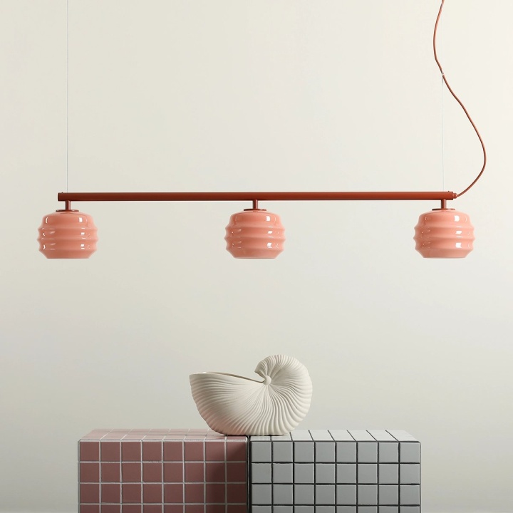 Corp de iluminat suspendat Puff Glaze 108 cm 3xE27 - Teracotă - Img 4