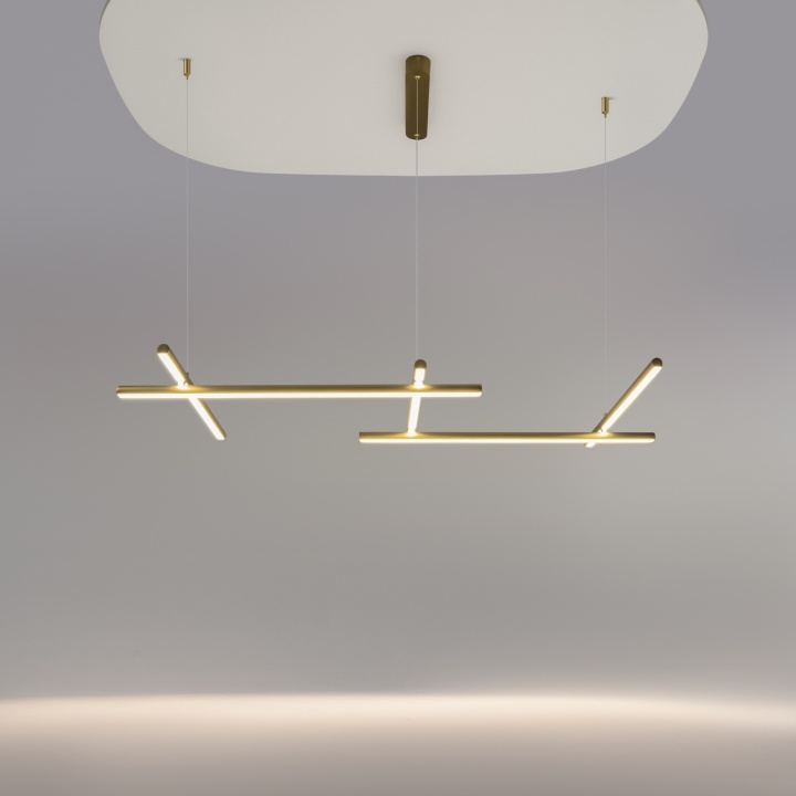 Corp de iluminat suspendat Radiance L 121.4 x l 54.3 cm 3000K - Auriu - Img 2