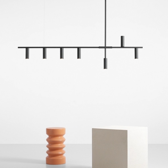 Corp de iluminat suspendat Trevo 145 cm 7xGU10 MINI - Negru - Img 5
