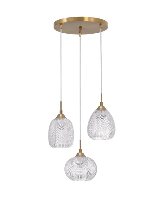 Corp de iluminat suspendat Vario Transparent / Auriu Ø40,5 x H 120 cm - Img 2