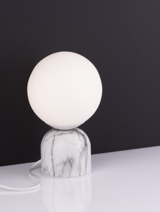 Lampa de masa Kenio Alb / Opal Ø14,5 x H 24 cm - Img 5