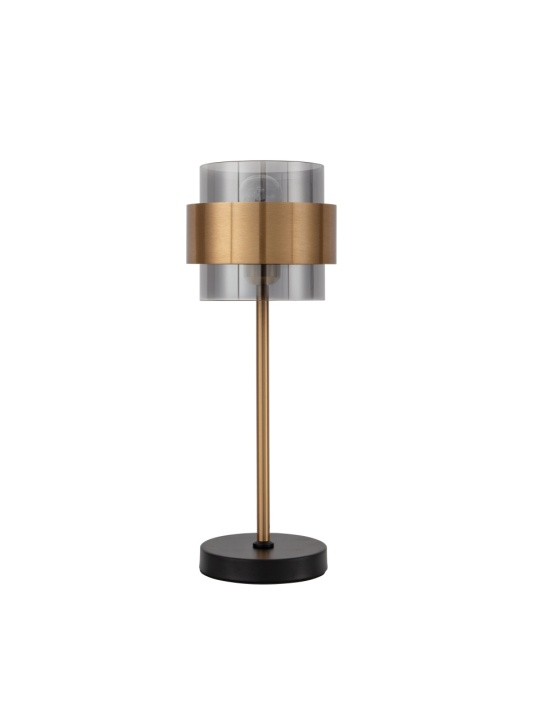 Lampa masa / veioza Sianna Smokey / Auriu Ø18 x H 47 cm - Img 2