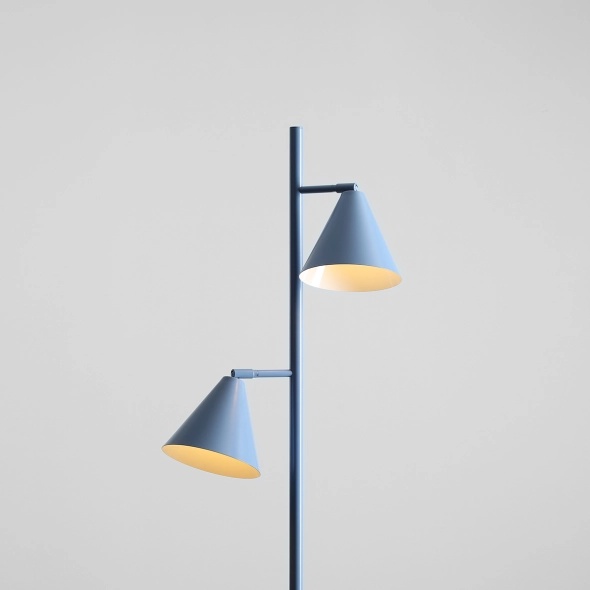 Lampadar Form 2xE27 - Albastru prăfuit - Img 4