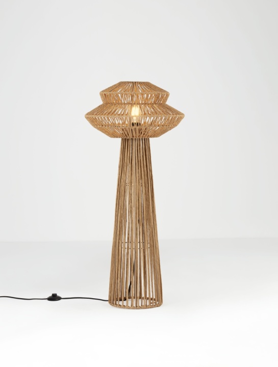 Lampadar Nua Natural / Negru Ø39,5 x H 90,5 cm - Img 5