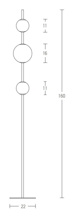 Lampadar Sfera Linea LED 3000K - Negru mat - Img 4