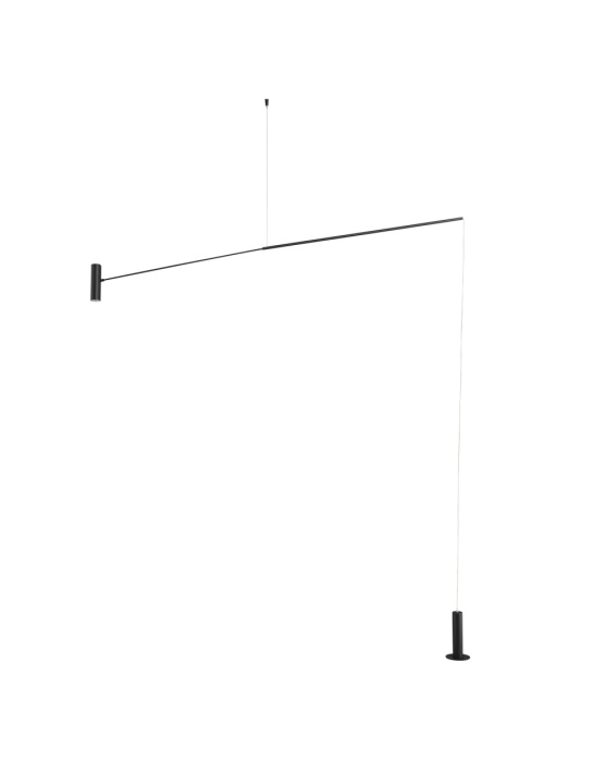 Lampadar Voice Negru 192 x 12 x 20-250 cm - Img 2