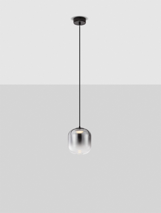 Pendul Aelia Gradient Smokey / Negru Ø14 x H 150 cm - Img 4