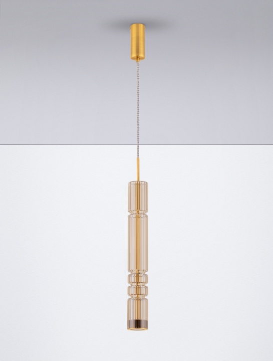 Pendul Bento Cognac / Auriu Ø8 x H 180 cm - Img 3