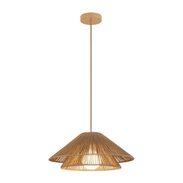 Pendul Carta Naturale 1xE27 - Maro, Beige, Natural - Img 2