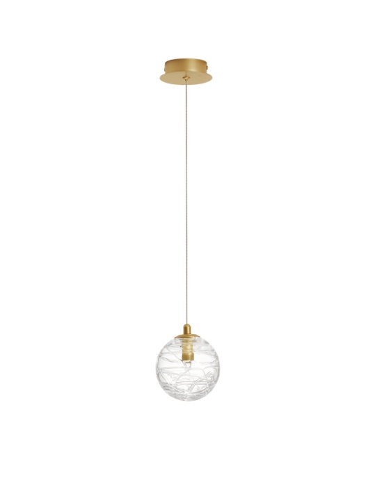 Pendul Coen Transparent / Auriu Ø12 x H 200 cm - Img 2