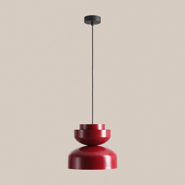 Pendul Dalia 30 cm 1xE27 - Roșu vin - Img 4