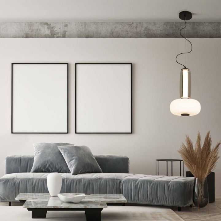 Pendul Lanterna Opale LED 3000K - Negru mat - Img 3