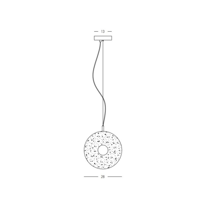Pendul Ovale Materia LED 3000K - Negru mat, Transparent - Img 6