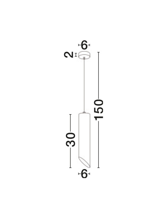Pendul Pero Negru / Auriu Ø6 x H 150 cm - Img 3