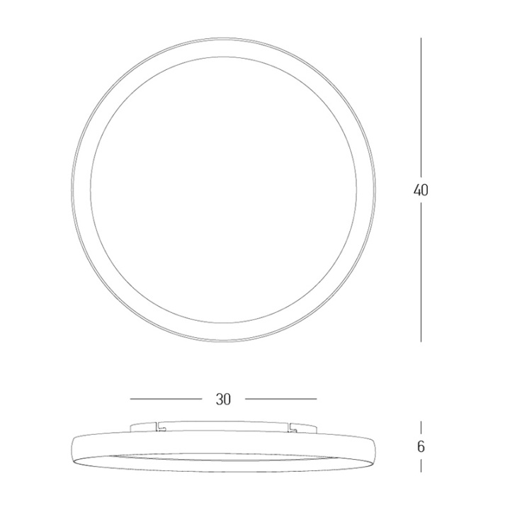Plafonieră Aura Soft LED 2700-3000-4000K - Negru mat, Auriu - Img 4