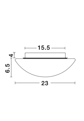 Plafoniera Brest Alb / Opal Ø23 x H 9,5 cm - Img 3