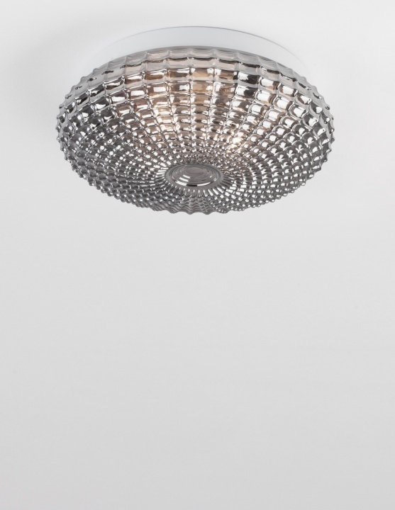 Plafoniera Clam Crom / Alb Ø30 x H 12 cm - Img 3