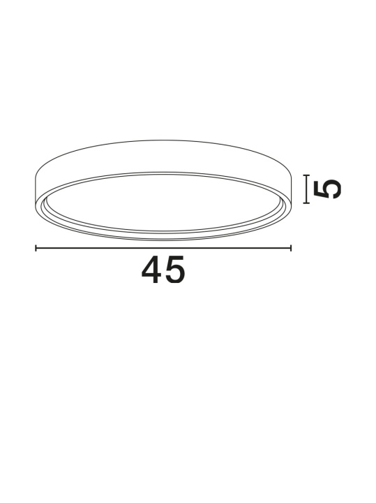 Plafoniera Olaf Negru Ø45 x H 5 cm - Img 2
