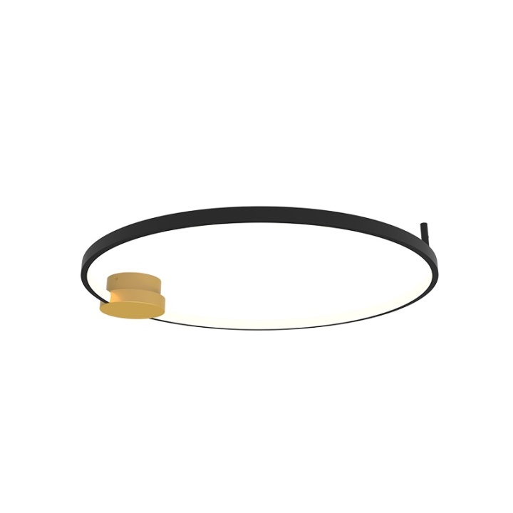 Plafonieră Orbita Duo LED 3000K - Negru mat, Gold Matt - Img 2