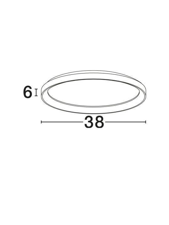 Plafoniera Pertino Alb Ø38 x H 6 cm - Img 2