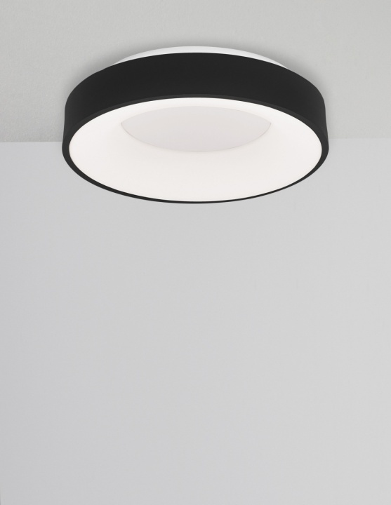 Plafoniera Rando Thin Negru Ø38 x H 9 cm - Img 2